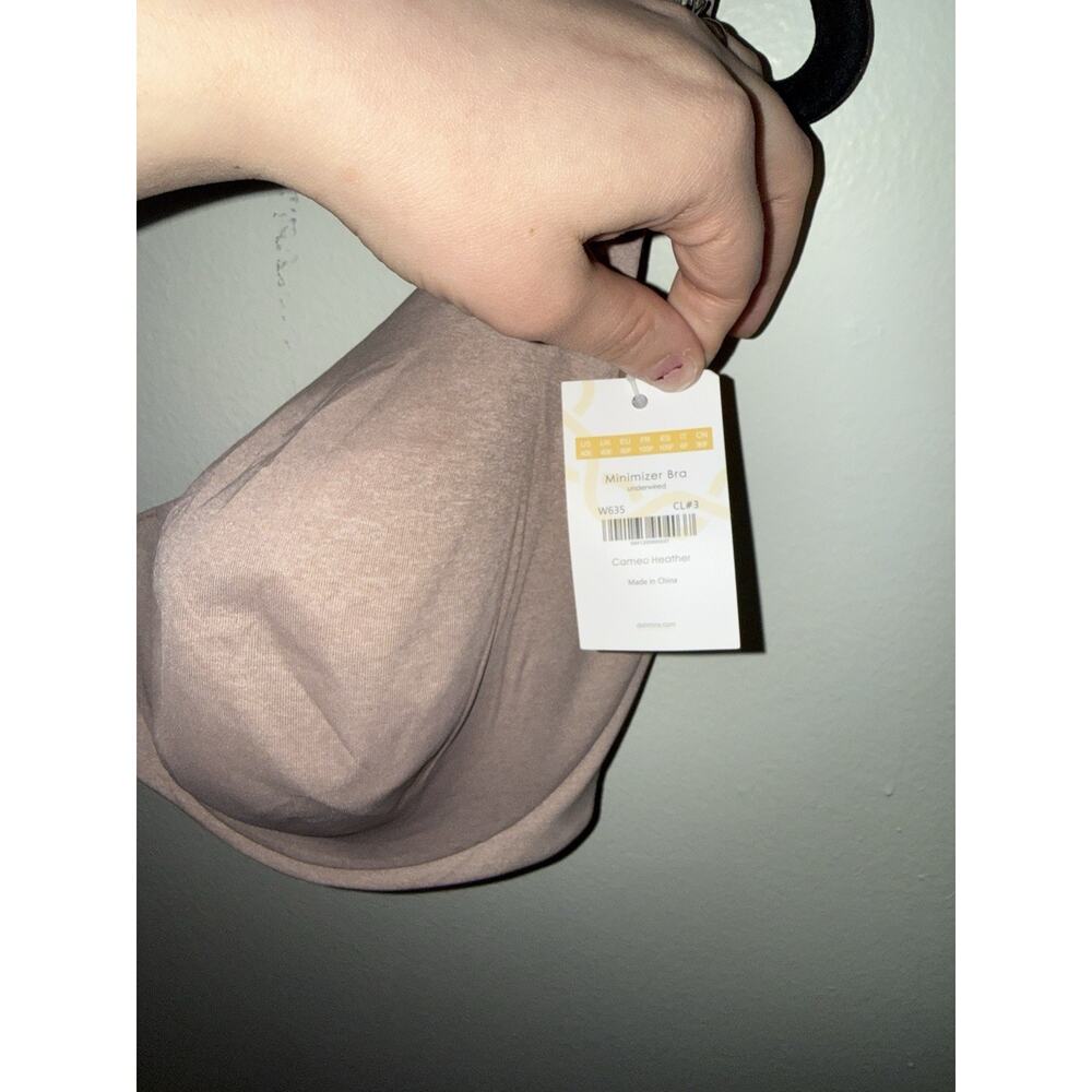 Delimira Minimizer Bra 40E Underwire Cameo Heather NWT underwired - Picture 3 of 4